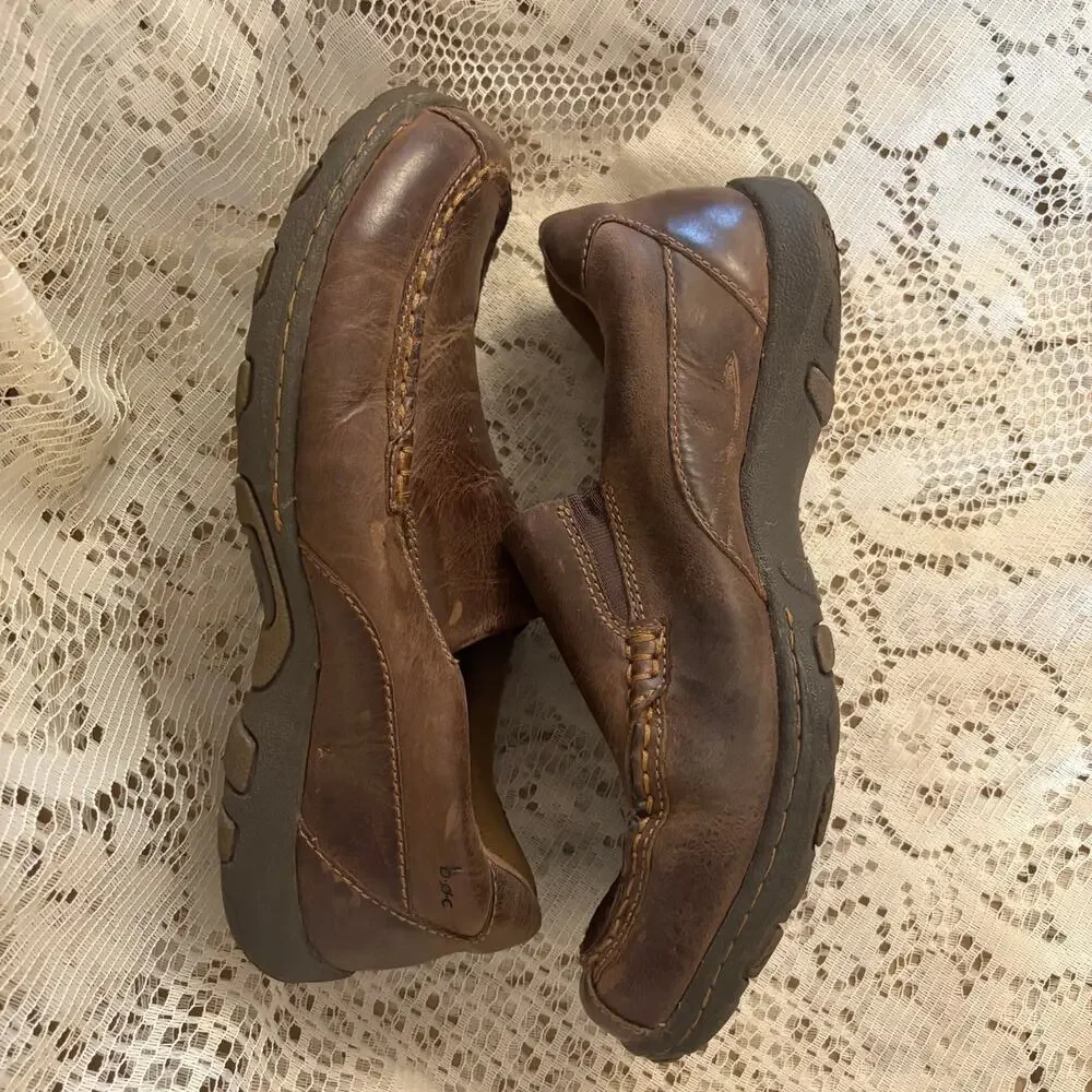 B.O.C Eric Men's US 9 M Brown Leather Loafers Shoes